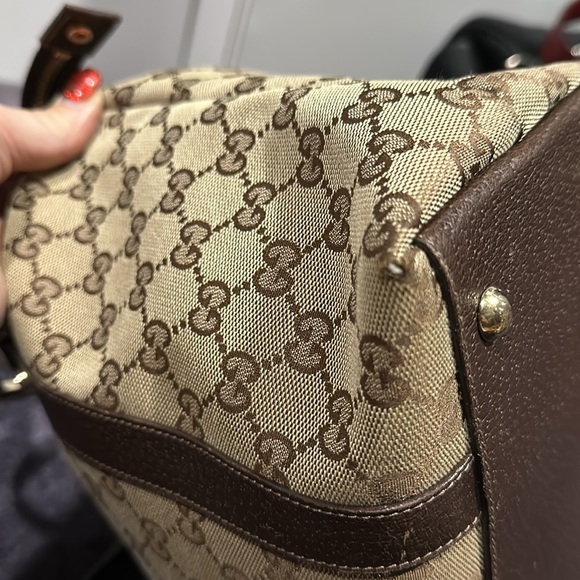 Gucci Abbey GG brown shoulder canvas bag! - Picture 4 of 17